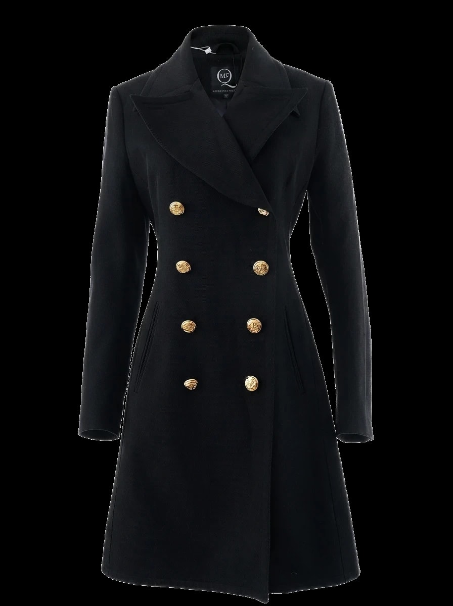 Alexander McQueen Black Polyester Coat — 1