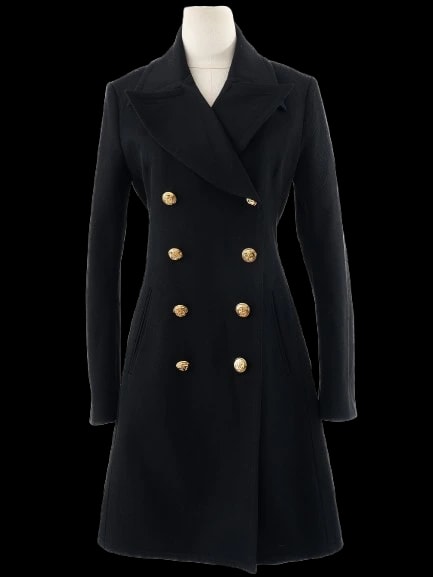 Alexander McQueen Black Polyester Coat — 2