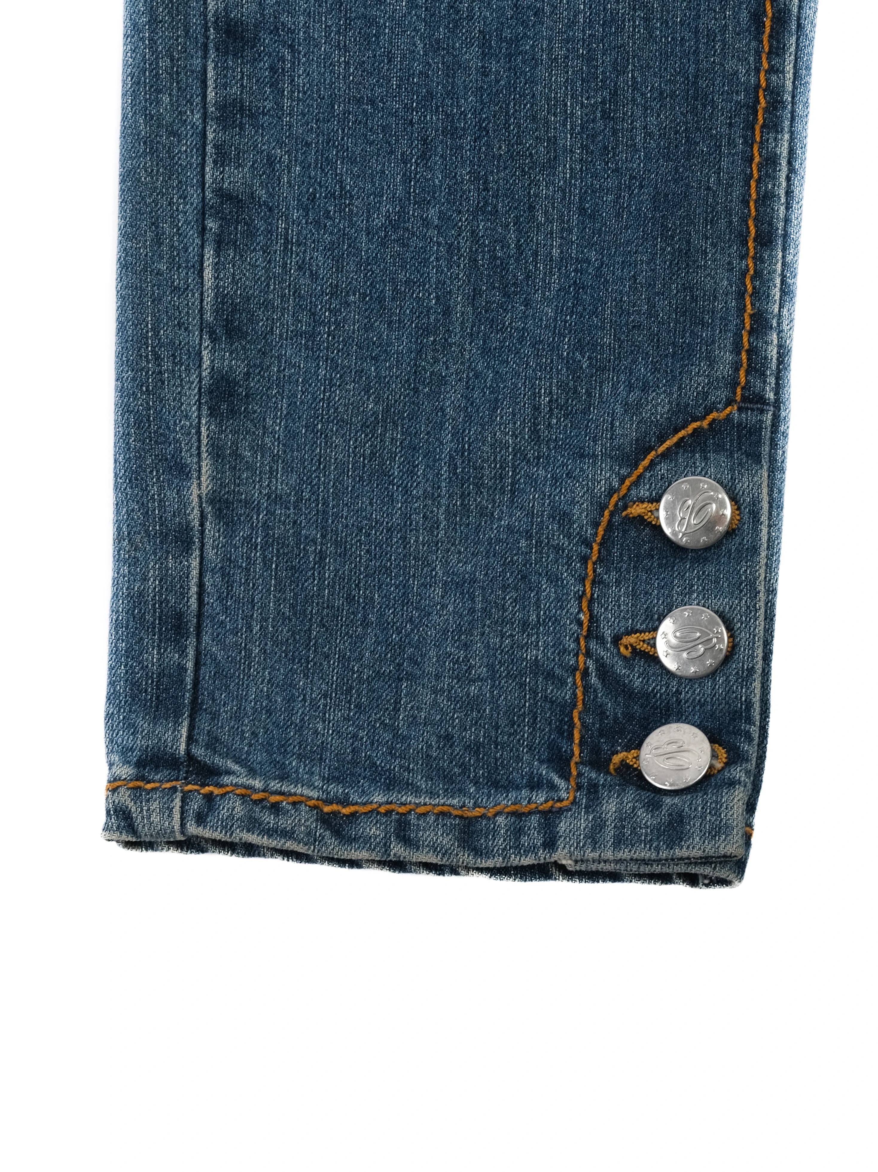 Blumarine Blue Cotton Tapered Jeans — 2