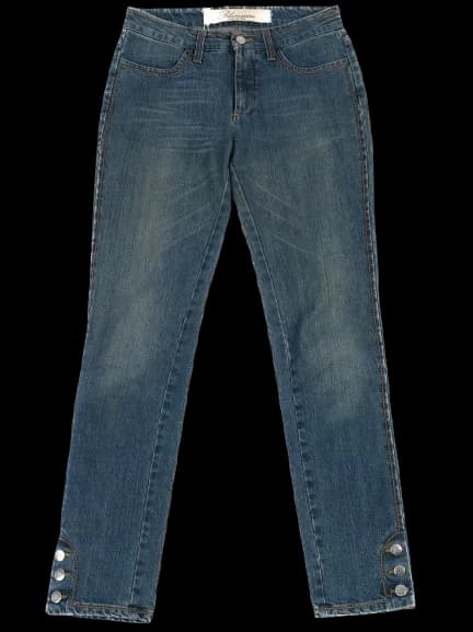 Blumarine Blue Cotton Tapered Jeans