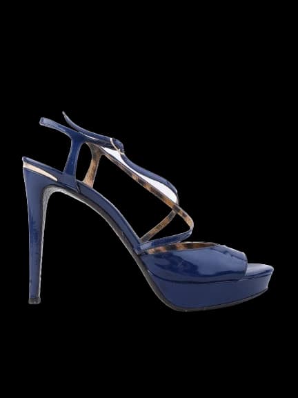 Roberto Cavalli Blue Leather Sandals — photo 1
