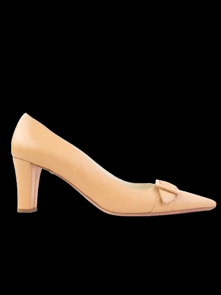 Bruno Magli Orange Leather Pumps — 1