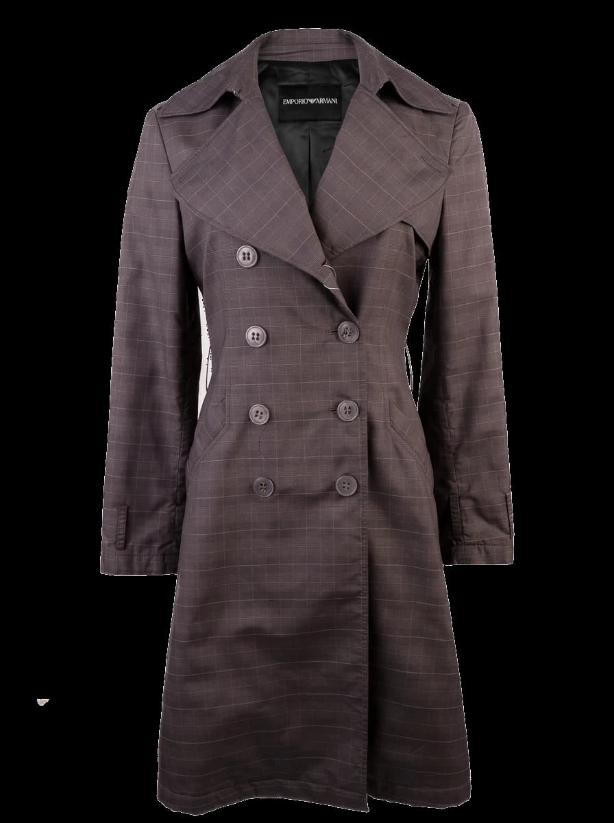 Emporio Armani Gray Polyester Coat — photo 1