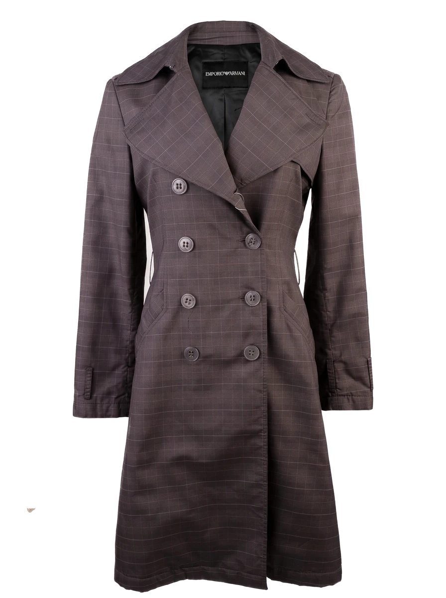 Emporio Armani Gray Polyester Coat — 1