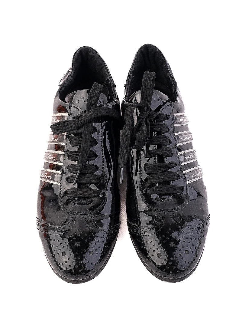 Richmond Black Leather Sneakers — 2