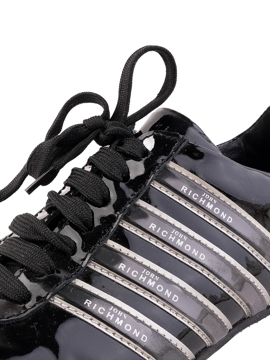 Richmond Black Leather Sneakers — 3