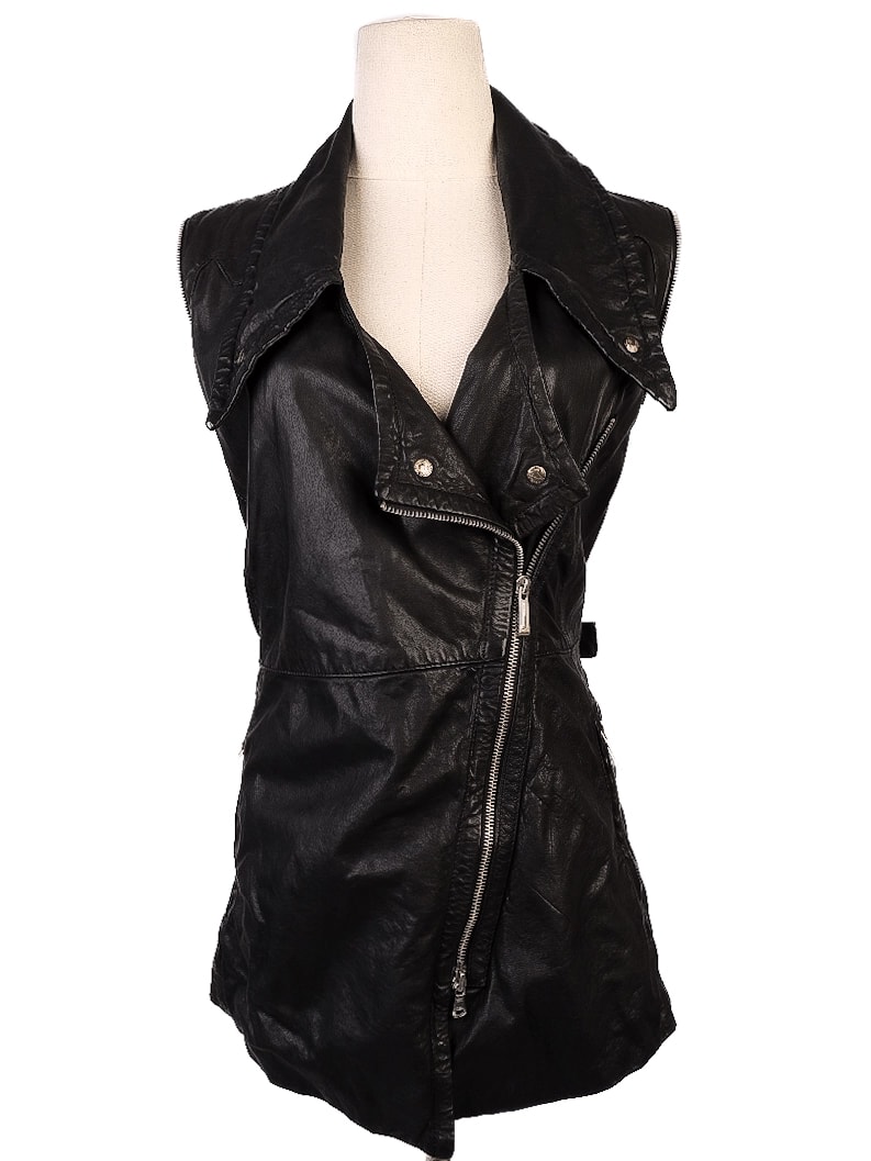 Just Cavalli Black Leather Vest — 3