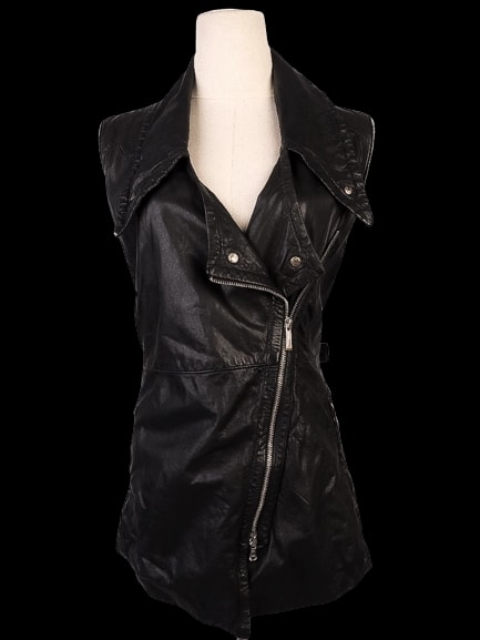 Just Cavalli Black Leather Vest — 2