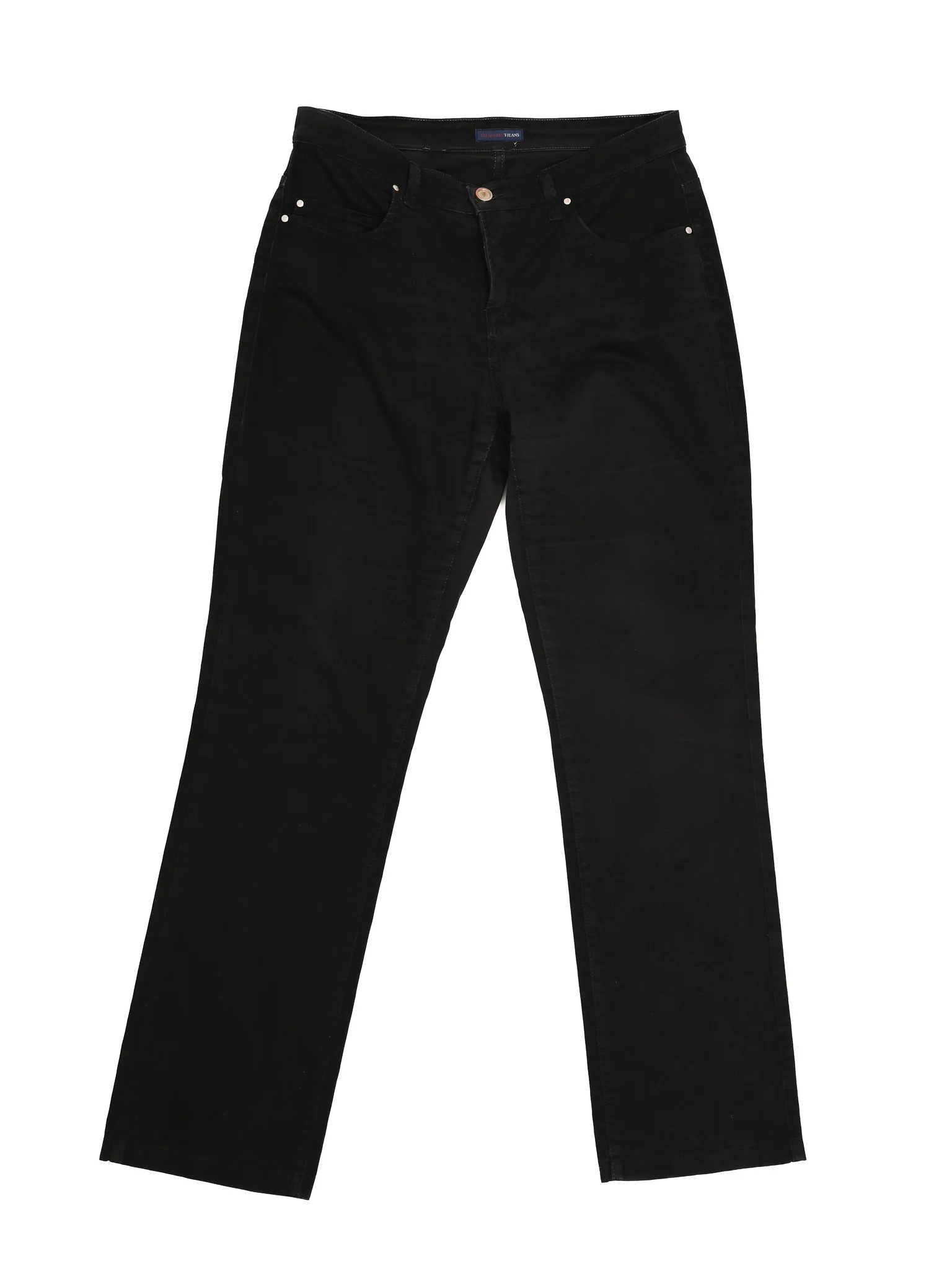 Trussardi Black Cotton Casual Trousers — 3