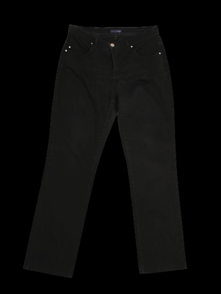 Trussardi Black Cotton Casual Trousers — 1