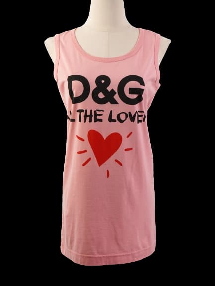 Dolce Gabbana Pink Cotton Top