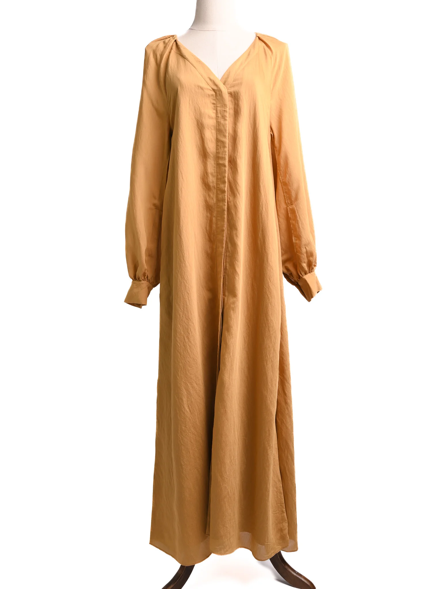 Massimo Dutti Orange Viscose Maxi Dress — 3