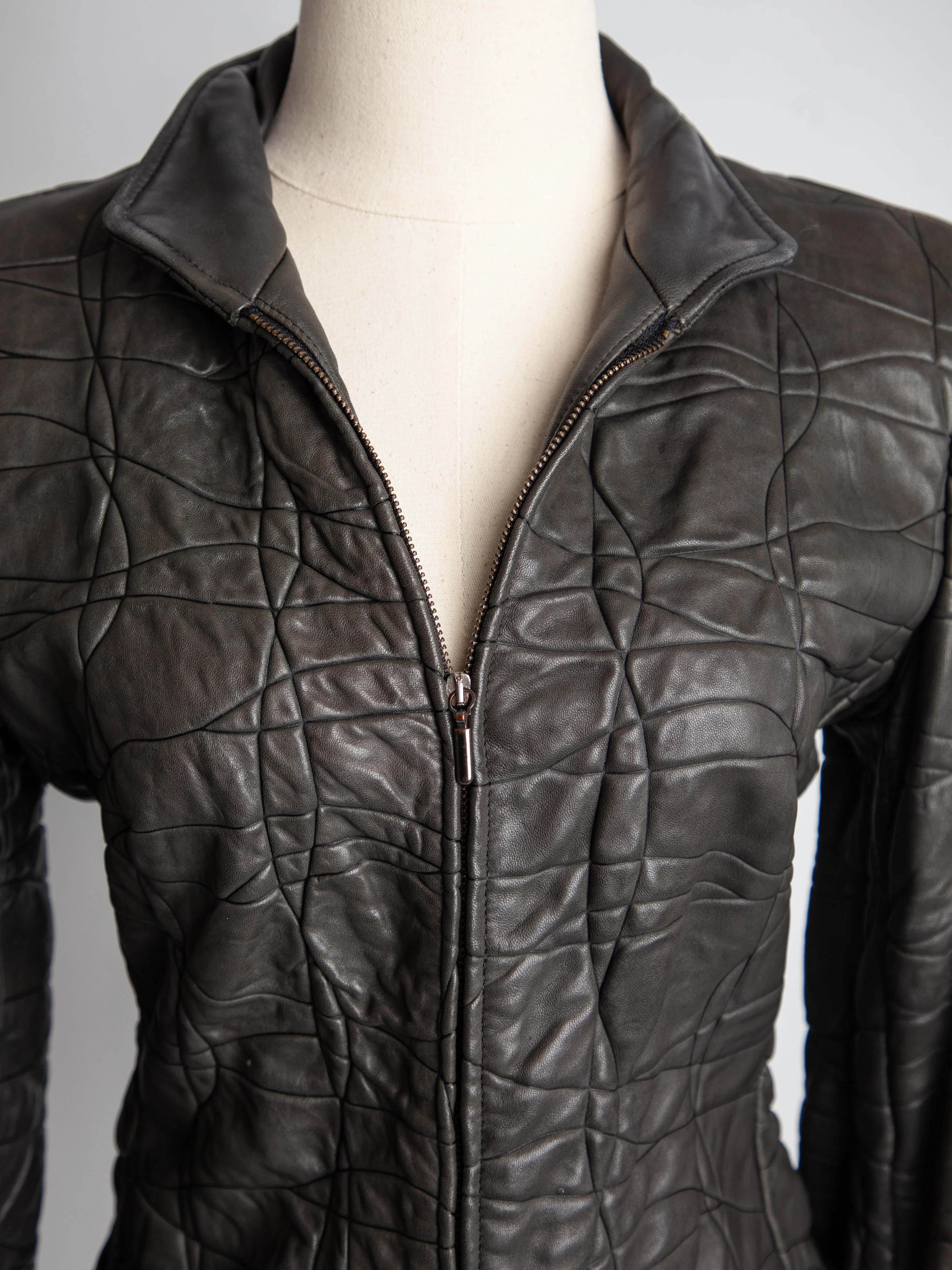 Armani Exchange Green Leather Jacket — 2
