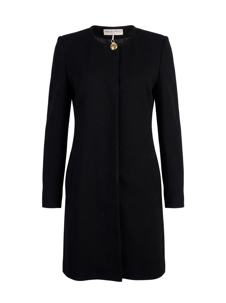 Emilio Pucci Black Viscose Coat — 1