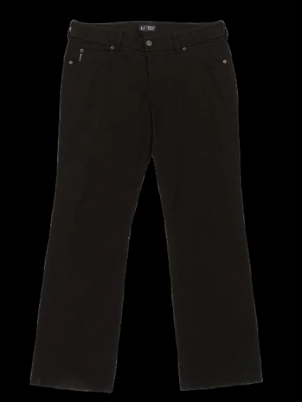 Armani Jeans Black Cotton Straight Jeans — 1