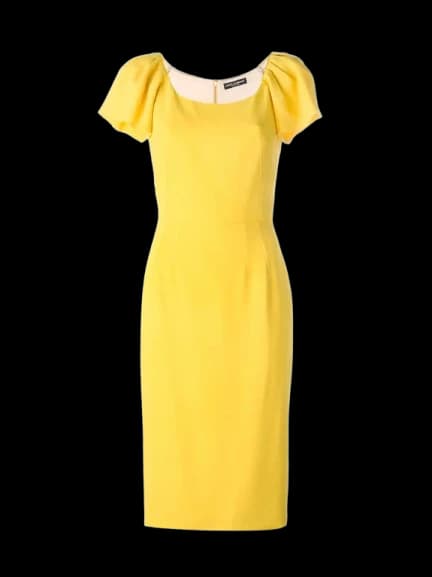 Dolce Gabbana Yellow Viscose Evening Gown — photo 1