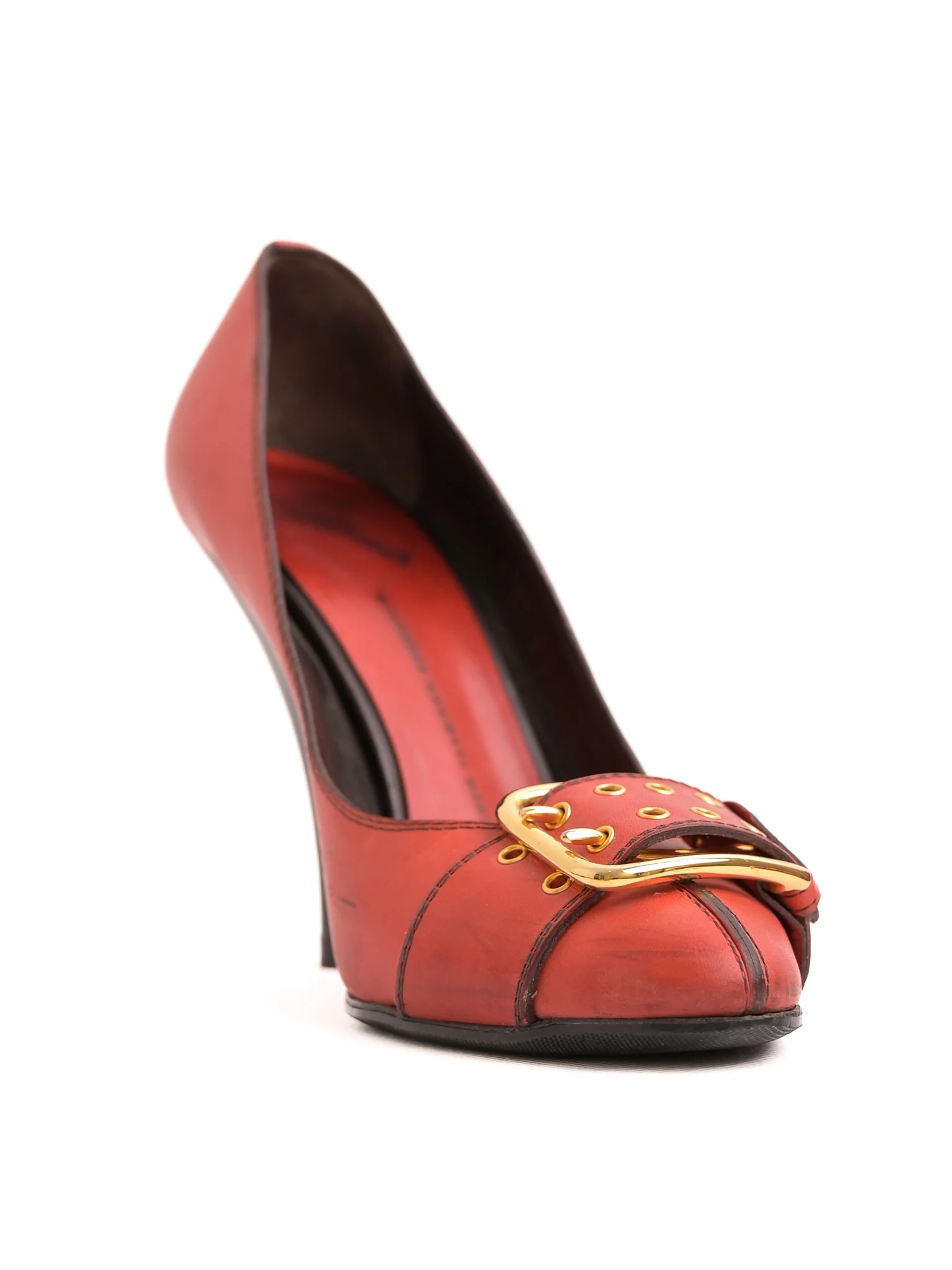 Giuseppe Zanotti Red Leather High Heel Pumps — 2