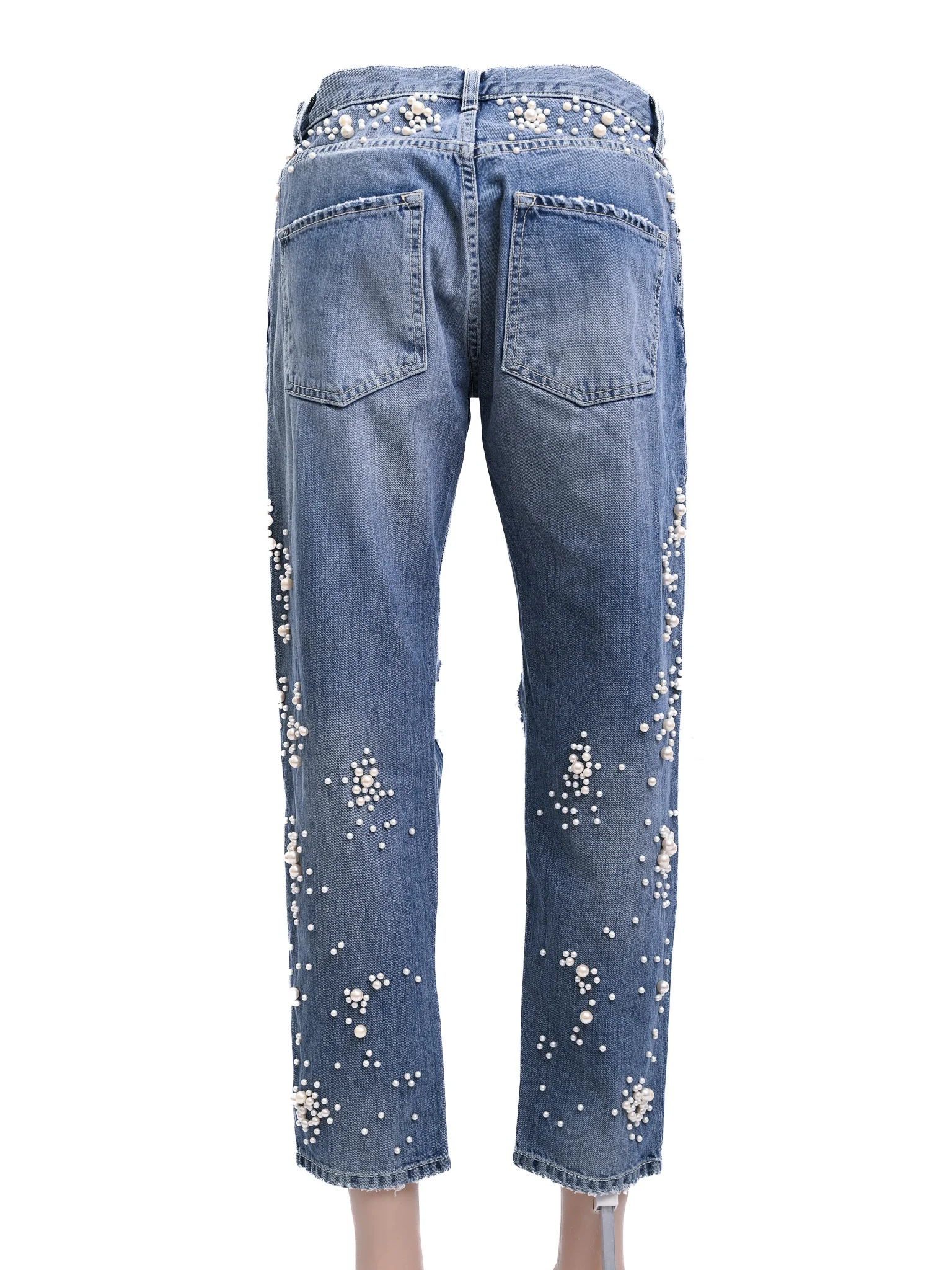 Onedress Onelove Blue Cotton Straight Jeans — 2