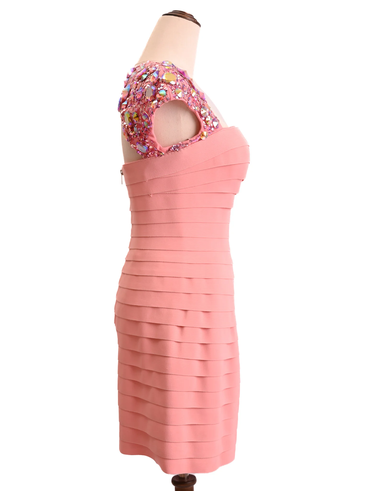 Sherri Hill Pink Polyester Evening Gown — 3