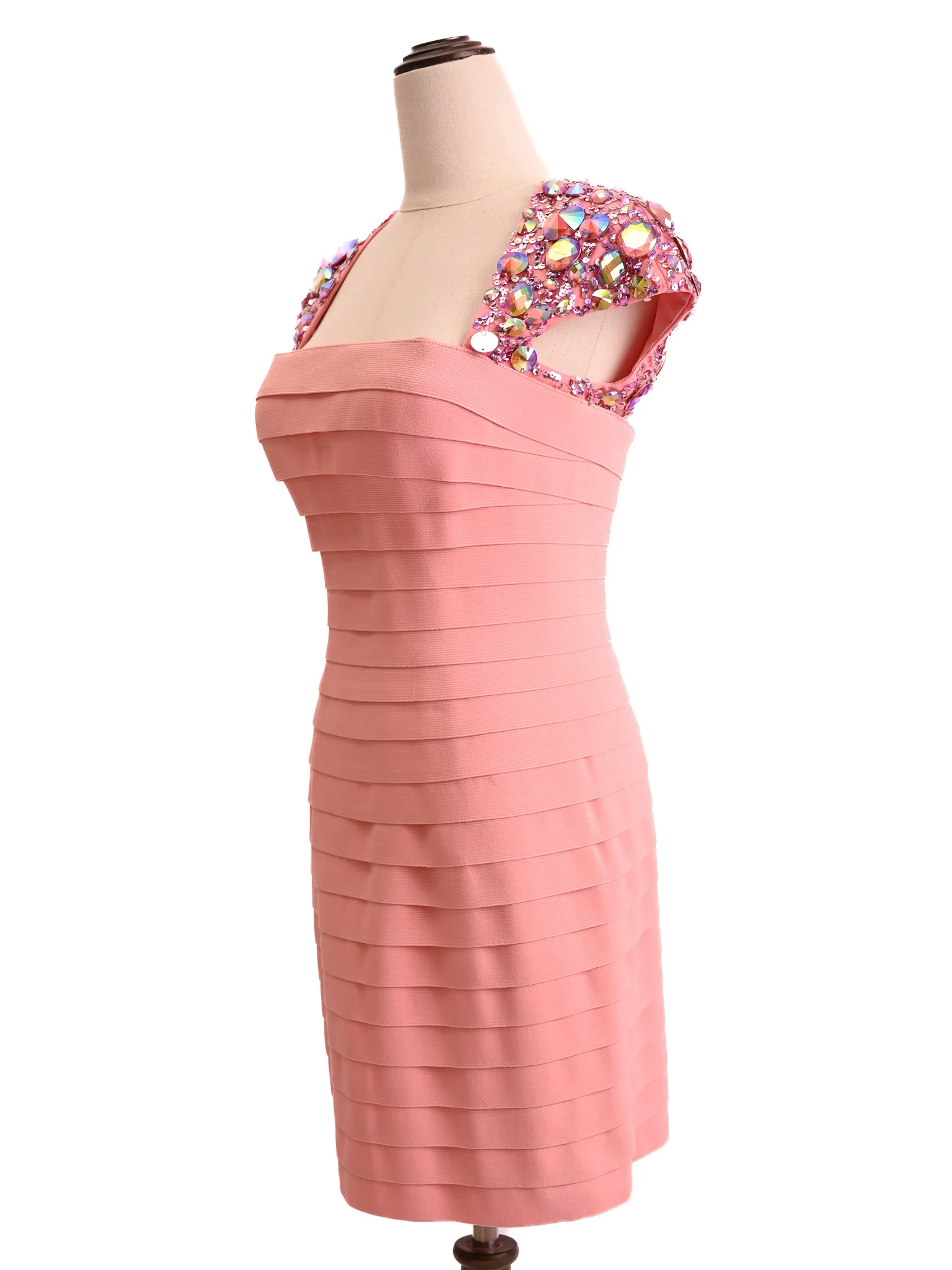 Sherri Hill Pink Polyester Evening Gown — 2