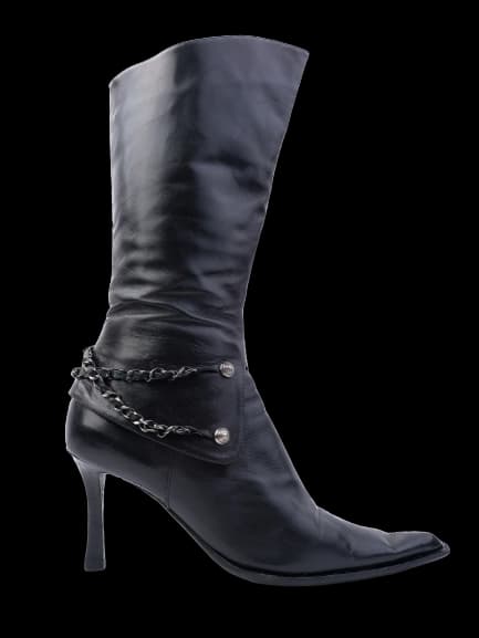 Fabi Black Leather Boots — photo 1