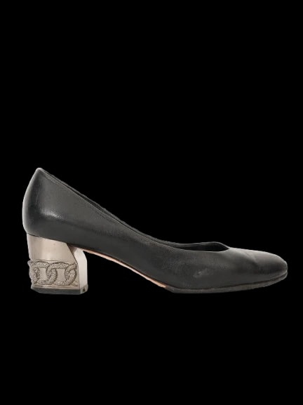 Casadei Black Leather Pumps — 1