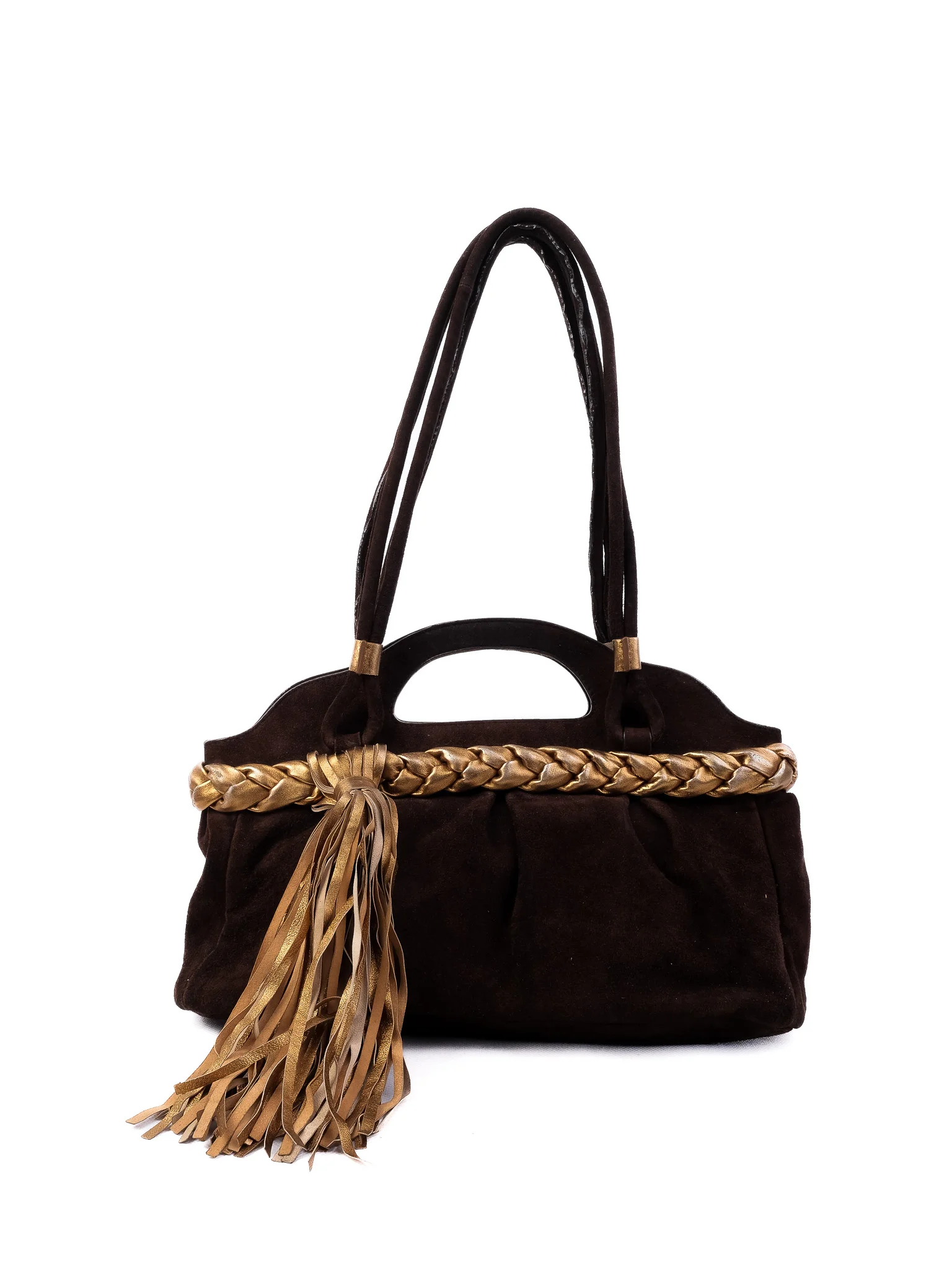 Bruno Magli Orange Leather Everyday Bag — 2