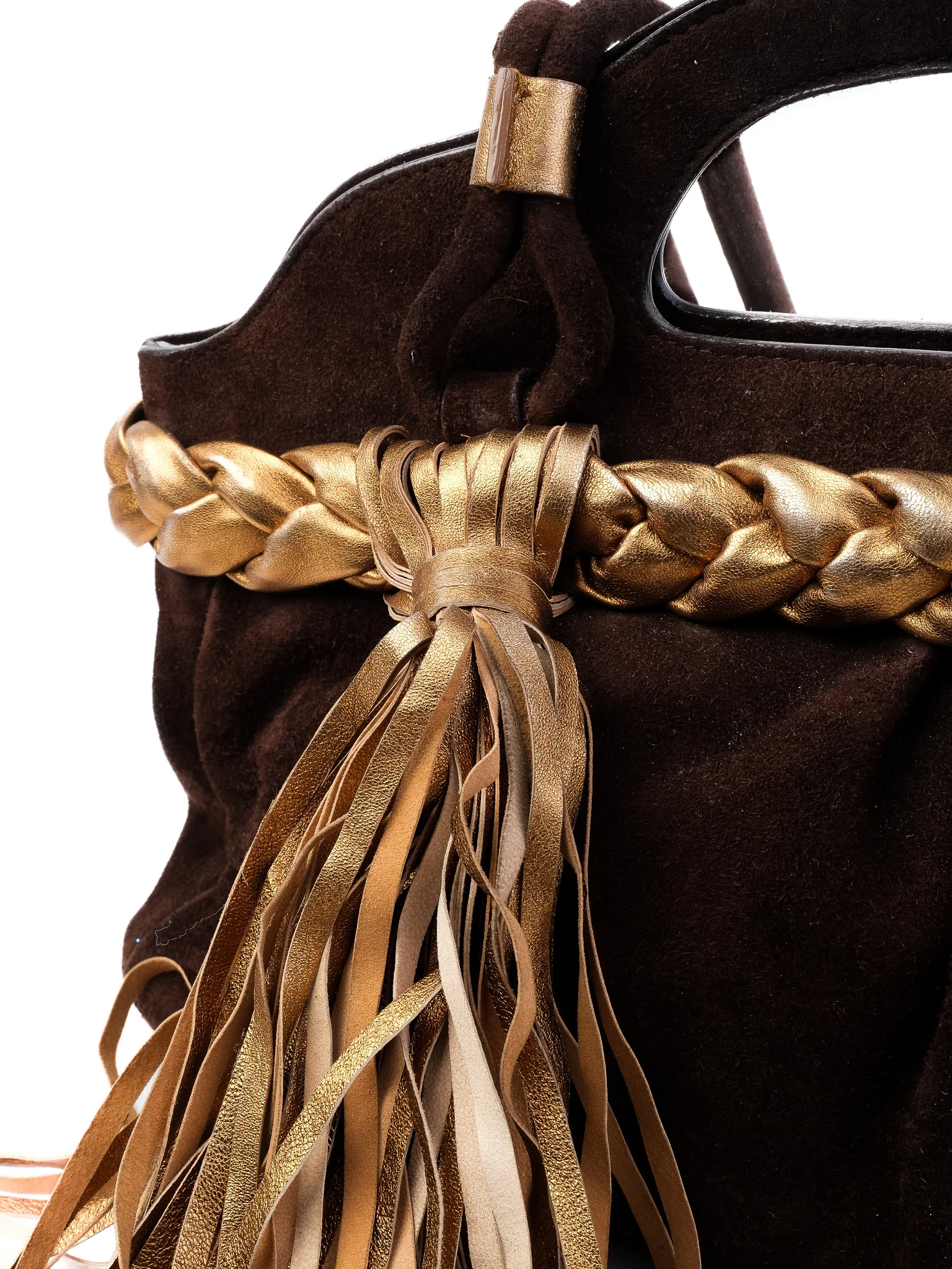 Bruno Magli Orange Leather Everyday Bag — 3