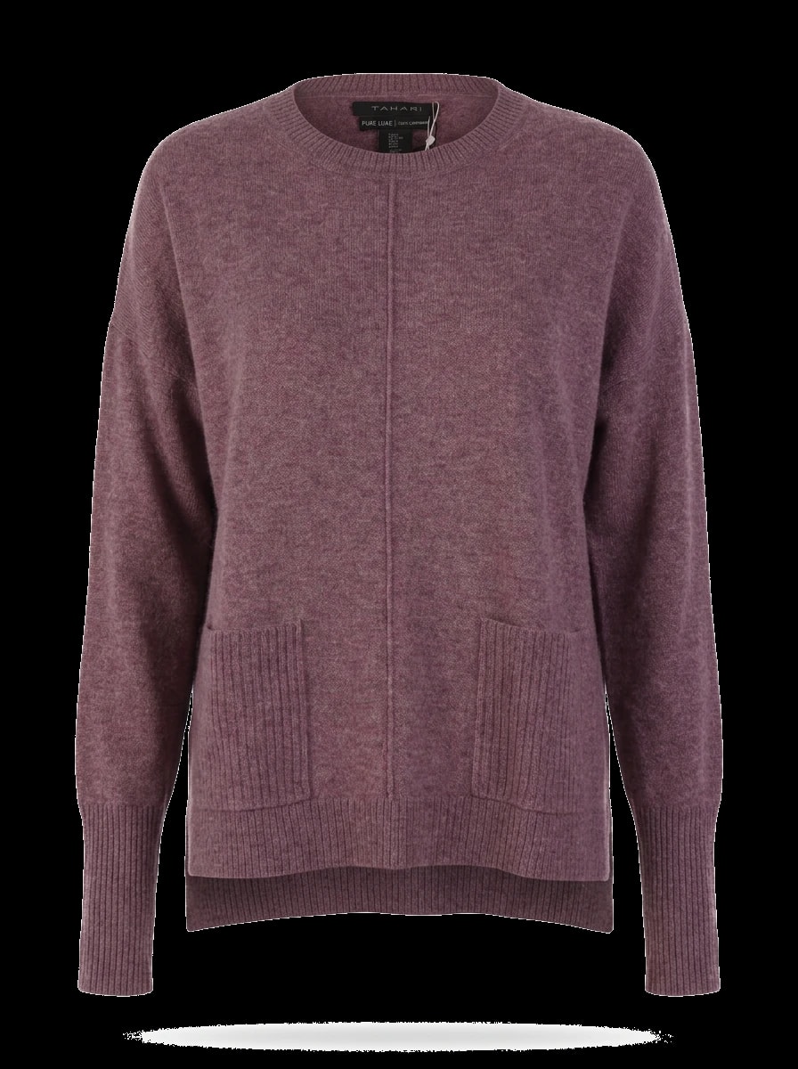 Elie Tahari Purple Cashmere Pullover — 1