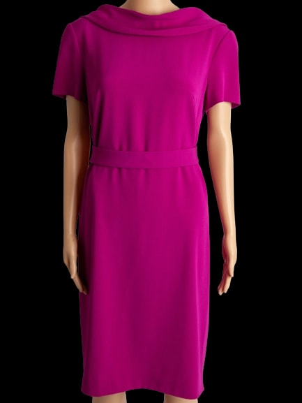 Escada Pink Viscose Midi Dress — 1