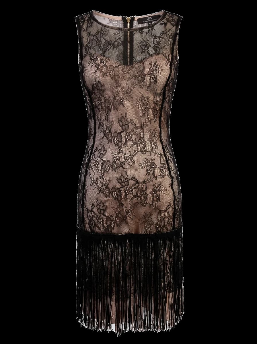 Elisabetta Franchi Black Polyester Cocktail Dress