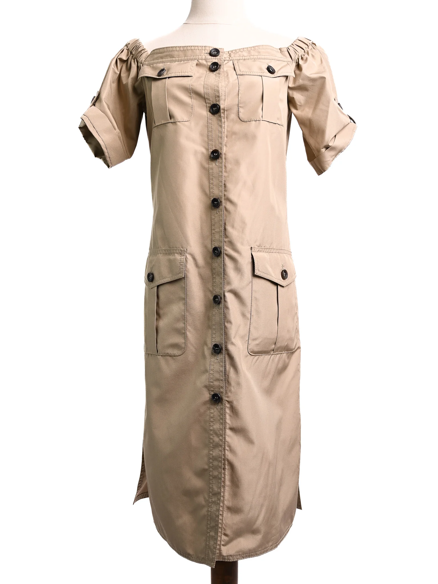 Escada Green Silk Casual Dress — 3