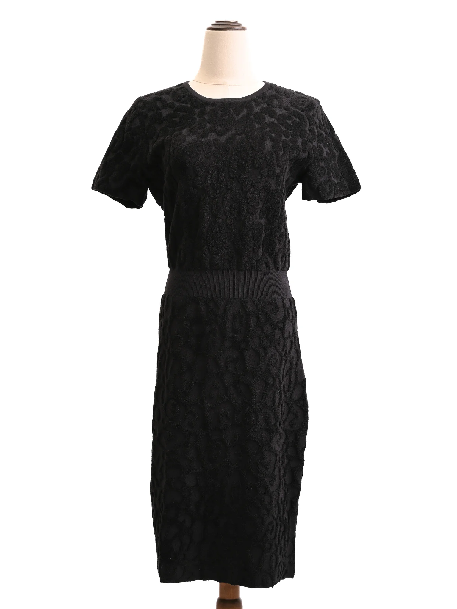 Burberry Black Wool Midi Dress — 2