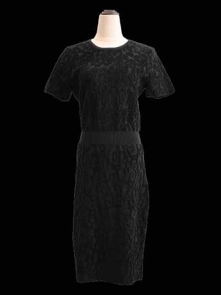 Burberry Black Wool Midi Dress