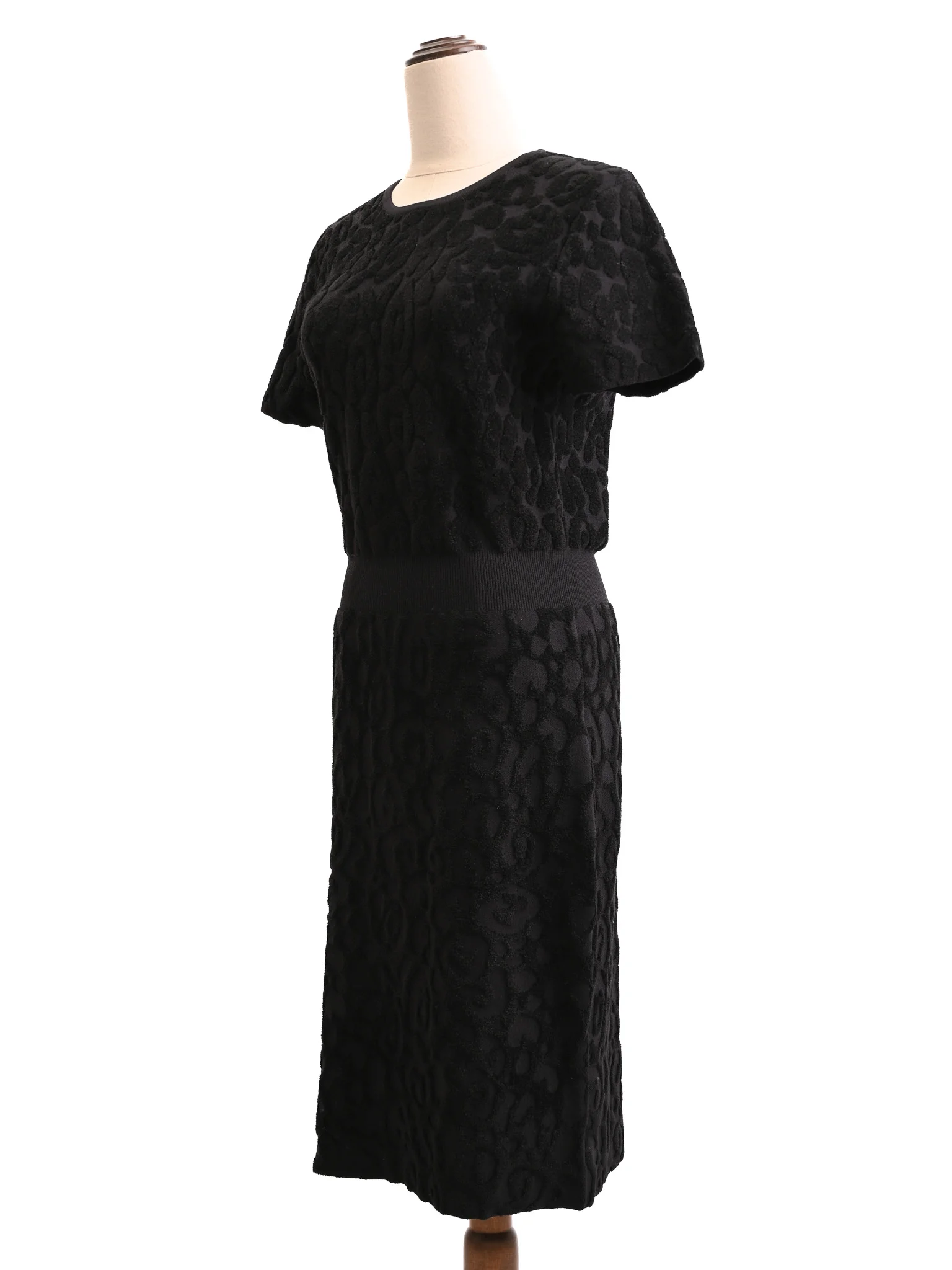 Burberry Black Wool Midi Dress — 3