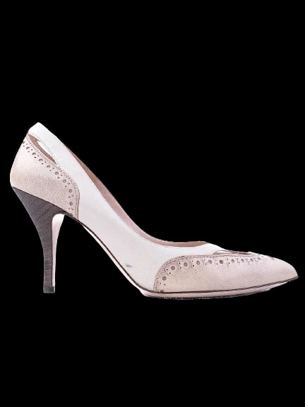 Salvatore Ferragamo Gray Leather Pumps — 1
