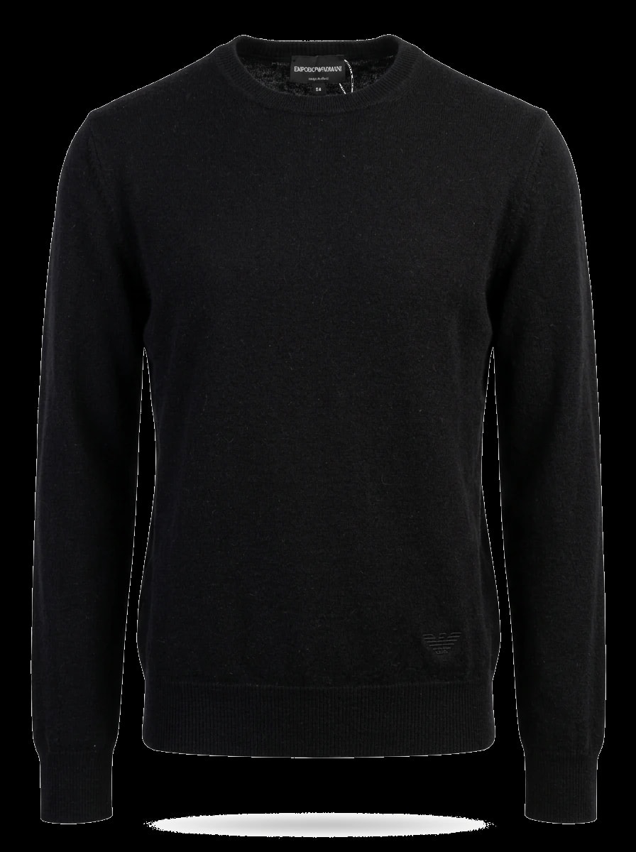 Emporio Armani Black Wool Pullover — 1