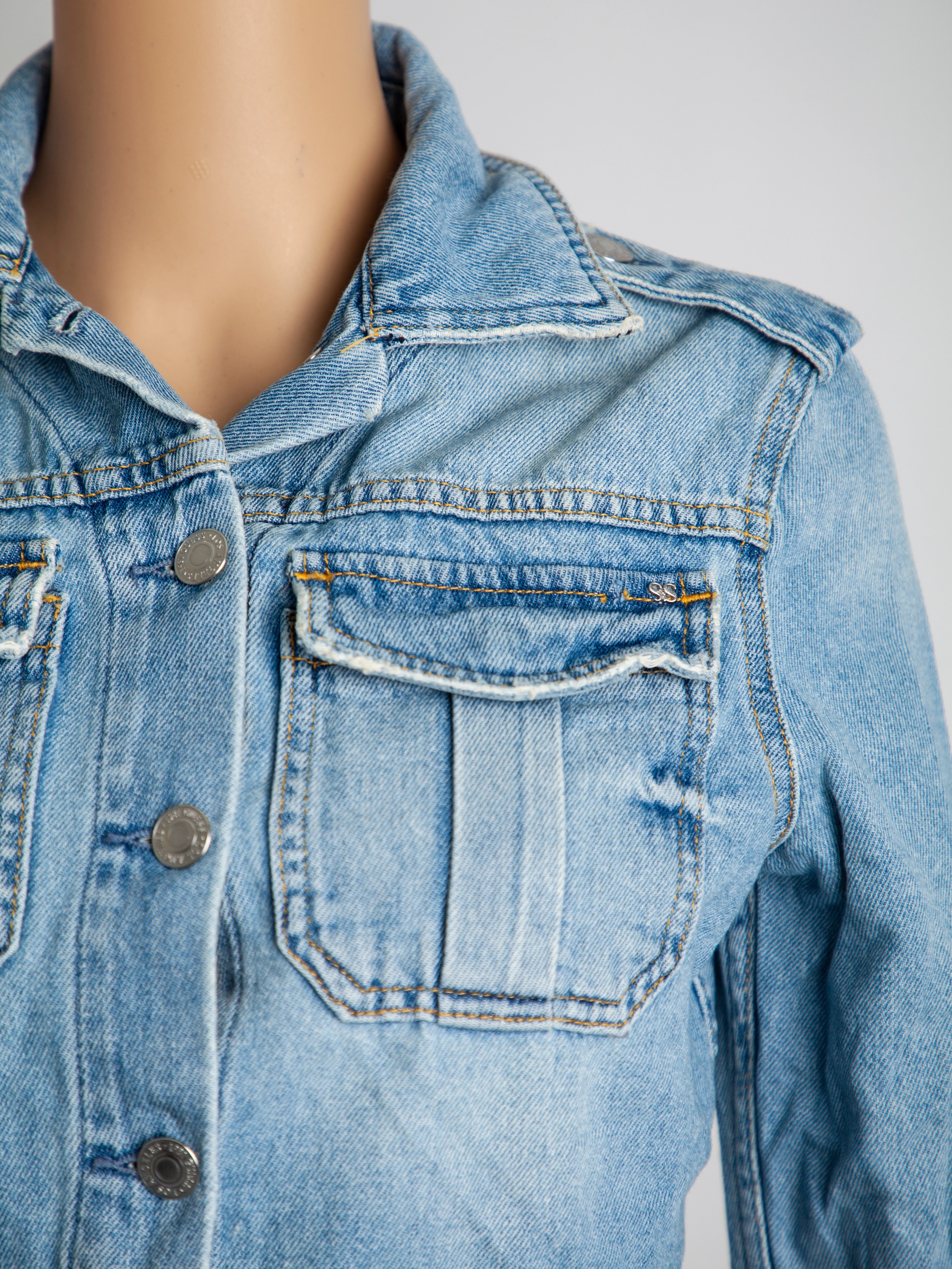 Guess Blue Cotton Denim Jacket — 2