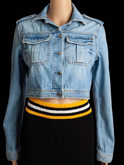 Guess Blue Cotton Denim Jacket — 1
