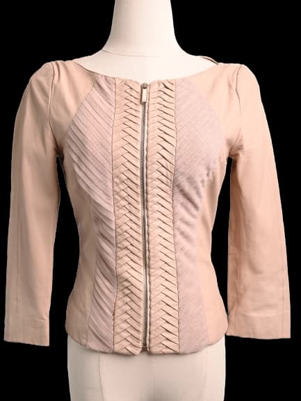 Elisabetta Franchi Pink Leather Jacket