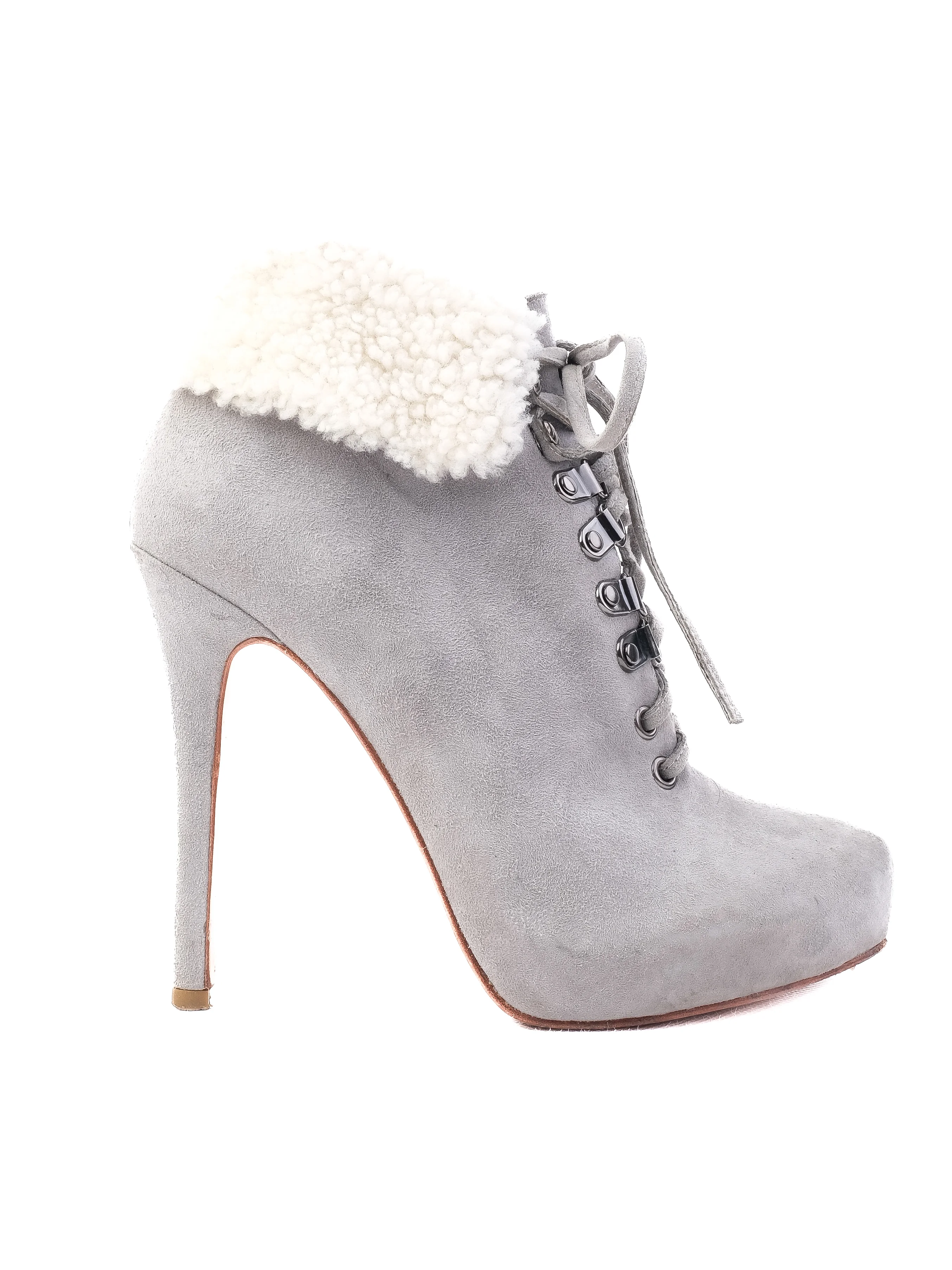 Lesilla Blue Leather Ankle Boots — 3