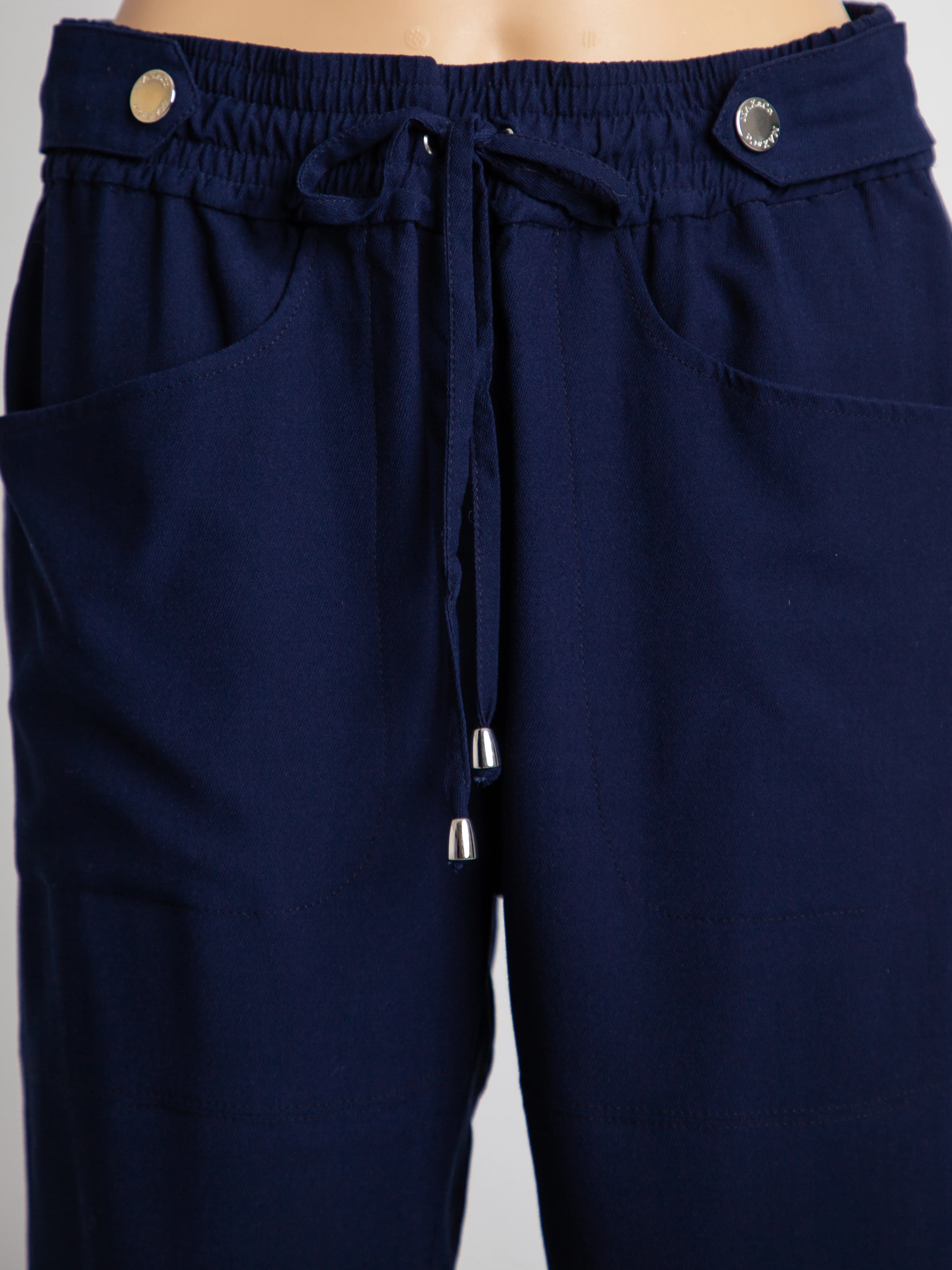 MaxCo Blue Viscose Casual Trousers — 2