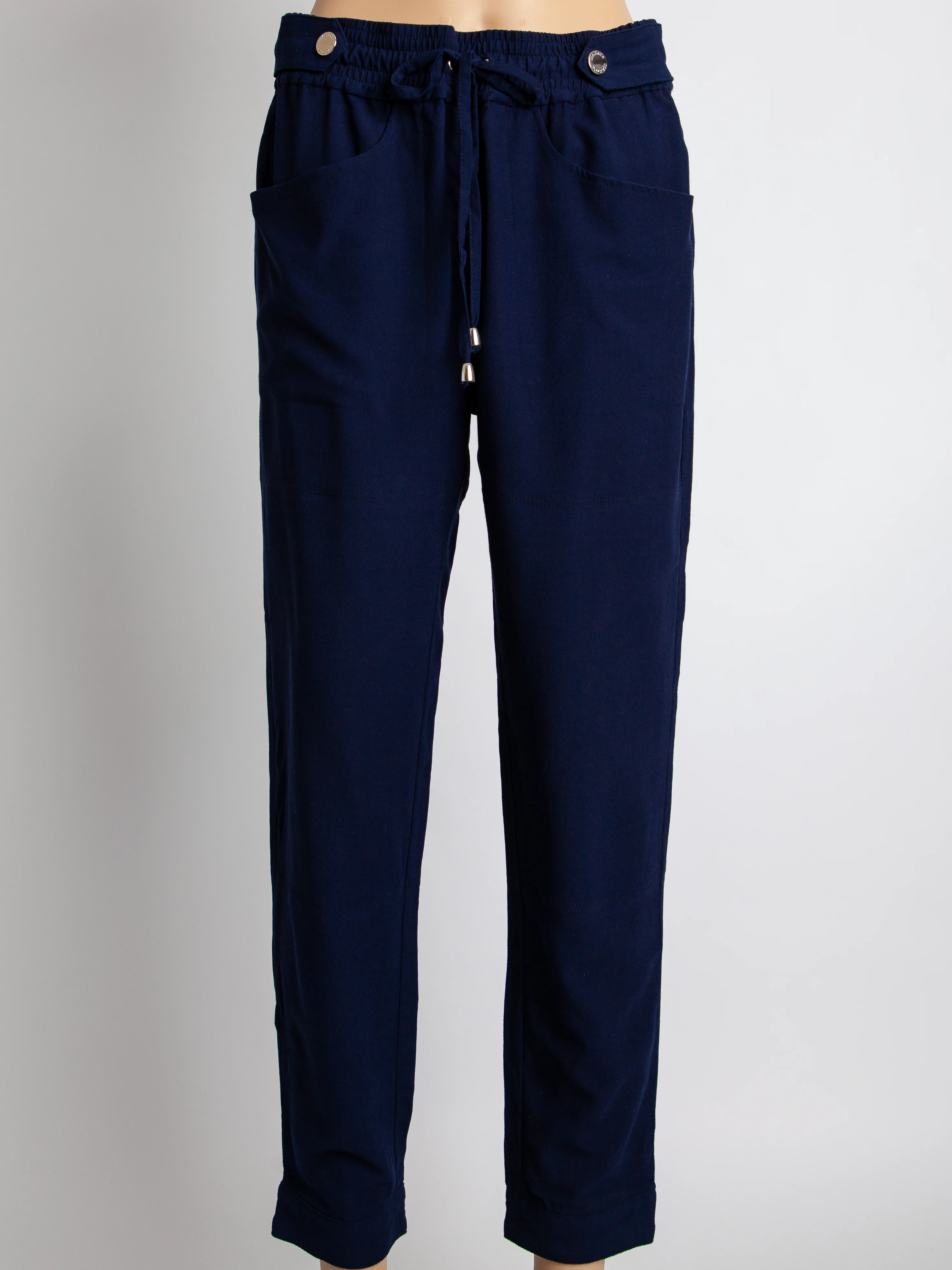 MaxCo Blue Viscose Casual Trousers — 3