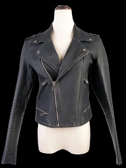 Maje Black Leather Jacket — photo 1