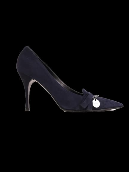 Gucci Blue Leather Mid Heel Pumps — photo 1