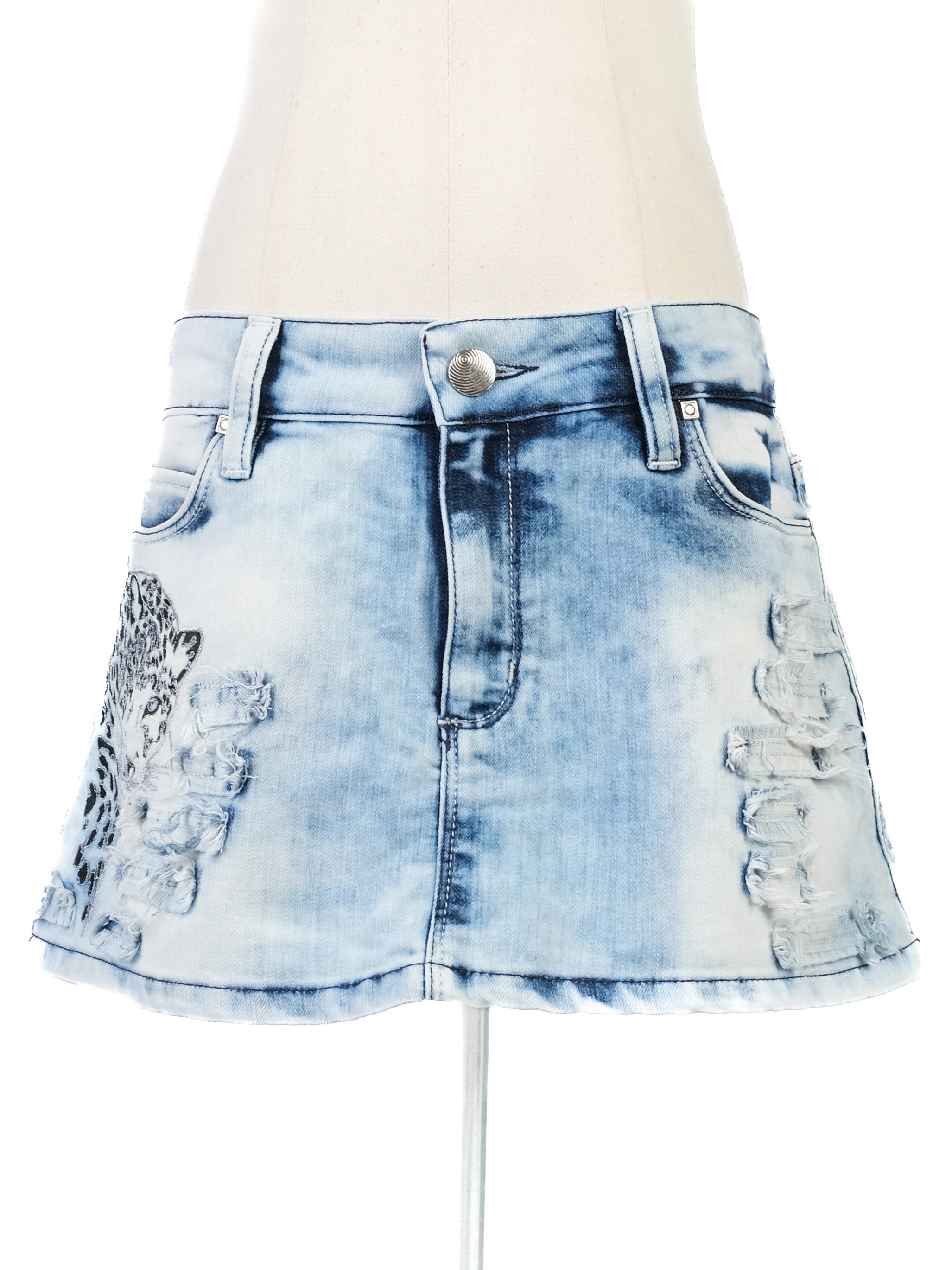 Roberto Cavalli Blue Cotton Designer Piece — 3