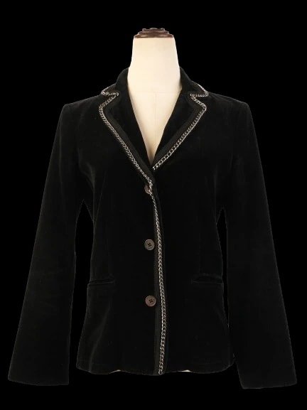 Byblos Black Cotton Blazer — 1