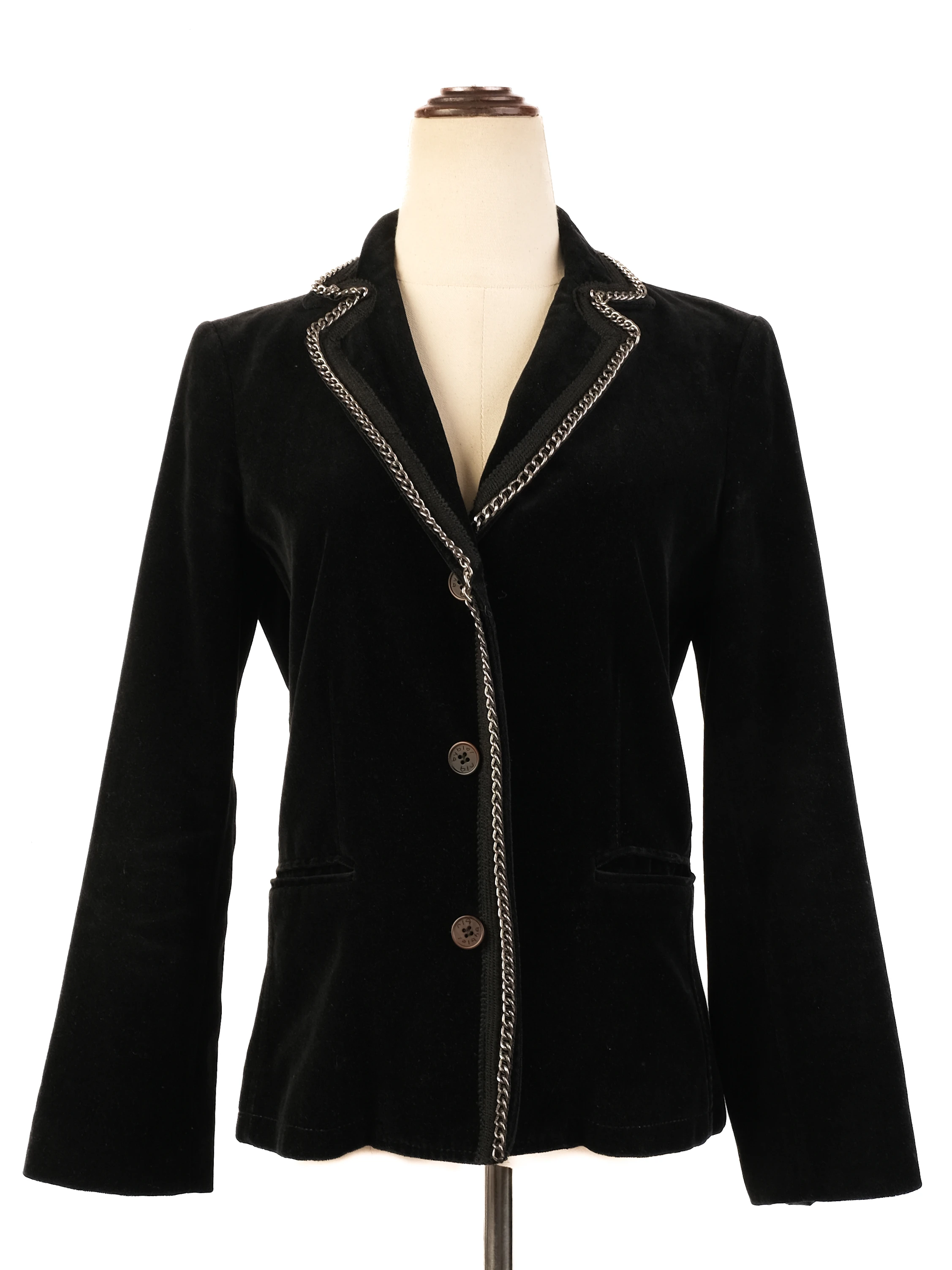 Byblos Black Cotton Blazer — 2