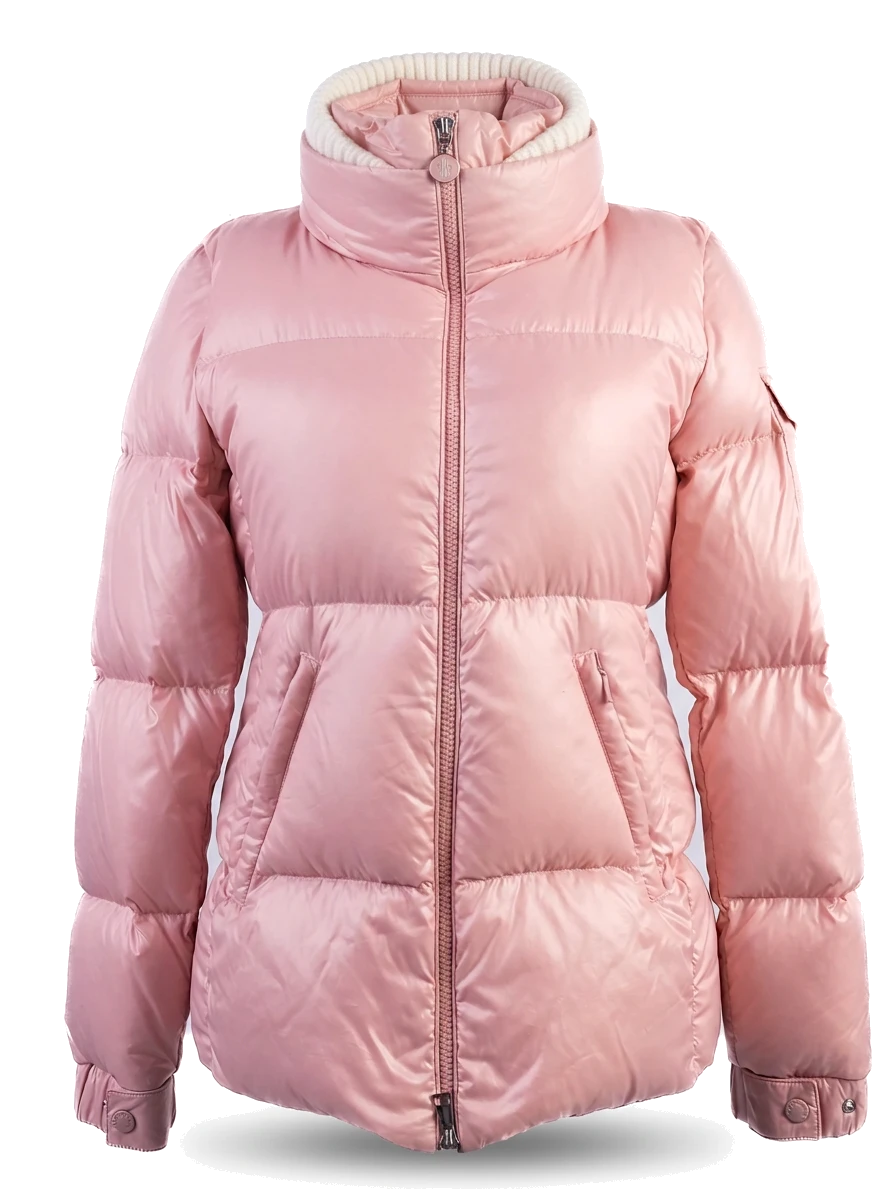 Moncler Pink Nylon Puffer Jacket — 1