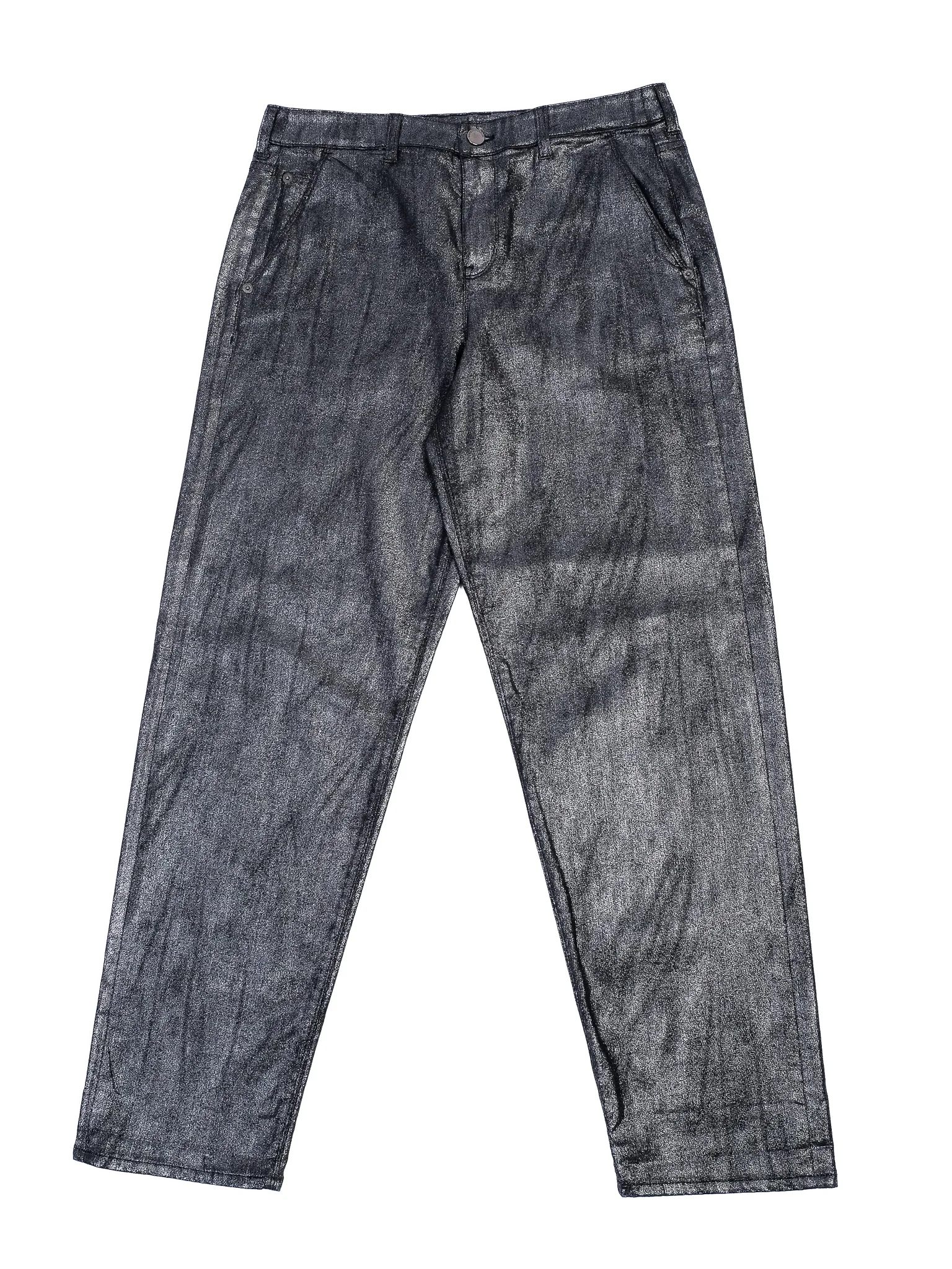 Emporio Armani Gray Cotton Casual Trousers — 3